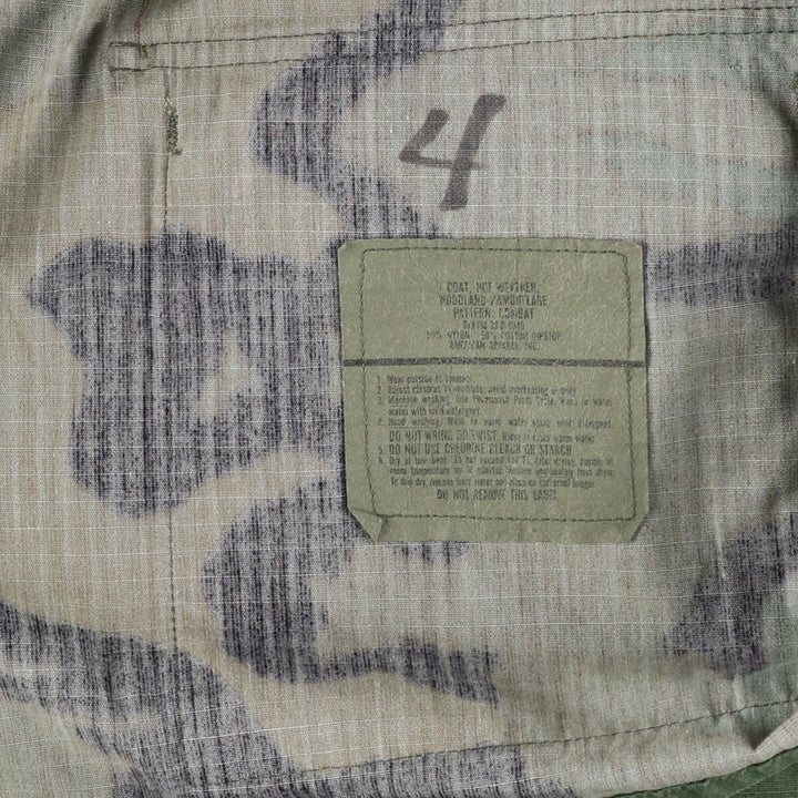90'S US Military Camouflage Pattern Woodland Camo Ripstop Military BDU Jacket Made in USA Men's L Size Vintage /eaa475139