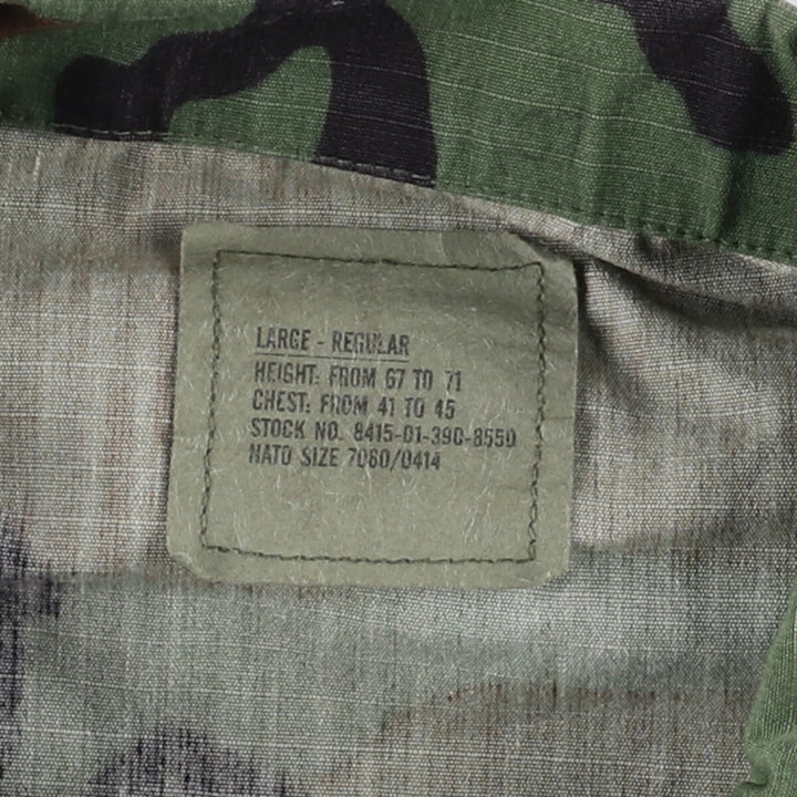 90'S US Military Camouflage Pattern Woodland Camo Ripstop Military BDU Jacket Made in USA Men's L Size Vintage /eaa475139