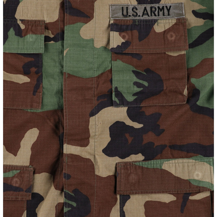 90'S US Military Camouflage Pattern Woodland Camo Ripstop Military BDU Jacket Made in USA Men's L Size Vintage /eaa475139