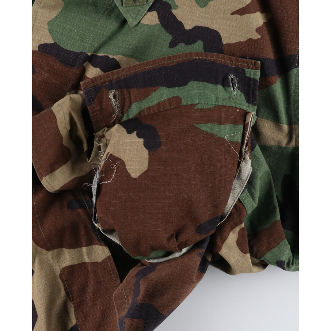 90'S US Military Camouflage Pattern Woodland Camo Ripstop Military BDU Jacket Made in USA Men's L Size Vintage /eaa475139
