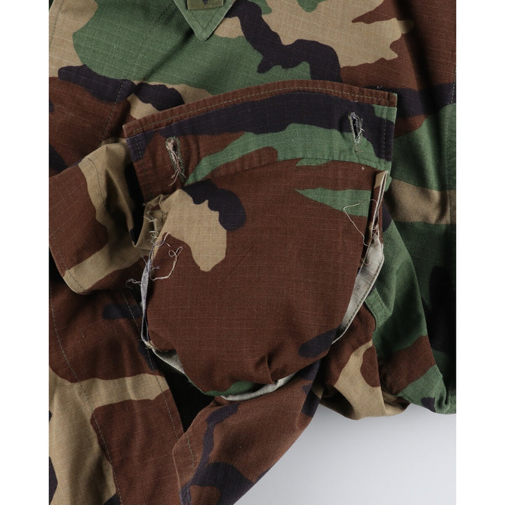 90'S US Military Camouflage Pattern Woodland Camo Ripstop Military BDU Jacket Made in USA Men's L Size Vintage /eaa475139