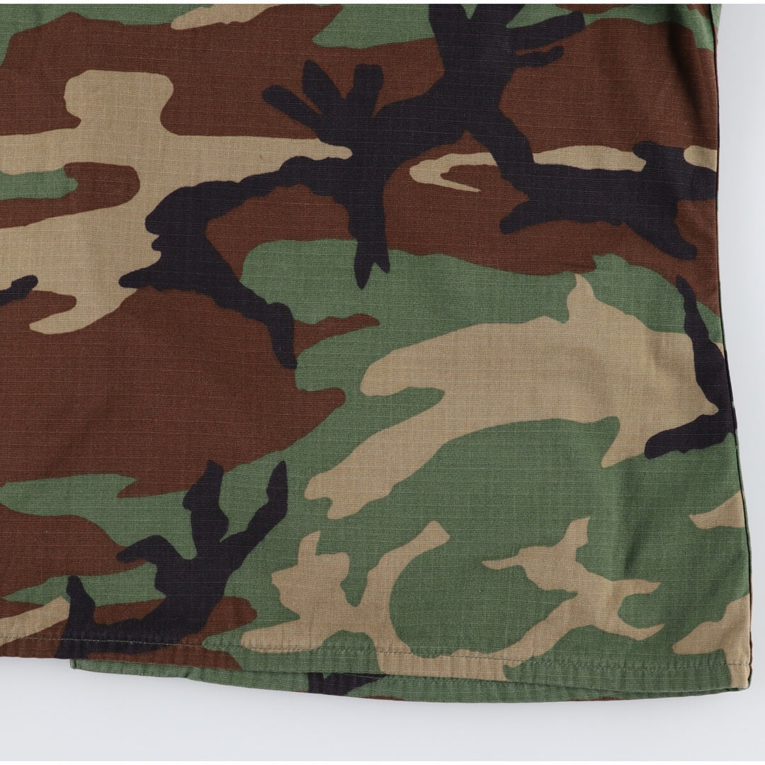 90'S US Military Camouflage Pattern Woodland Camo Ripstop Military BDU Jacket Made in USA Men's L Size Vintage /eaa475139