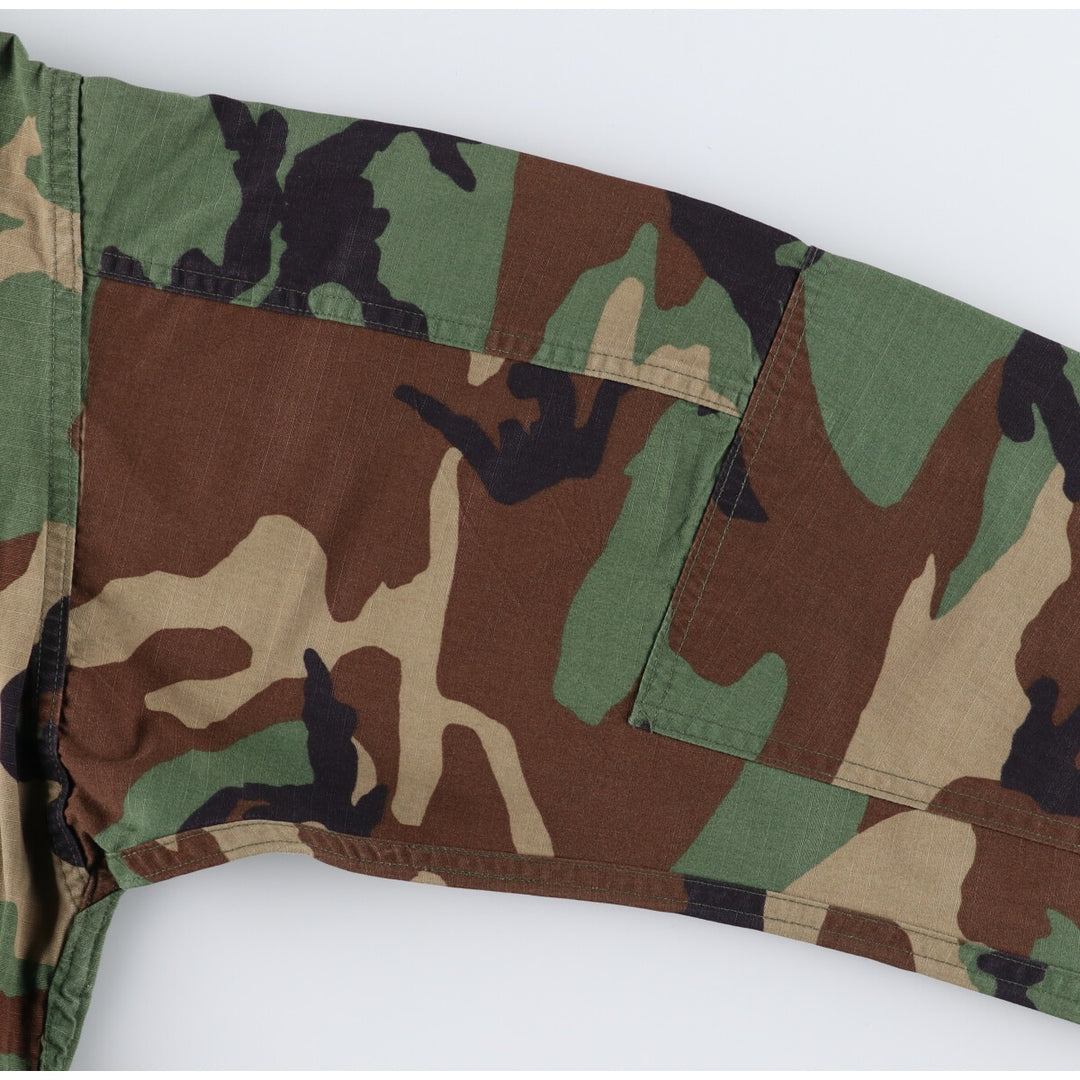 90'S US Military Camouflage Pattern Woodland Camo Ripstop Military BDU Jacket Made in USA Men's L Size Vintage /eaa475139