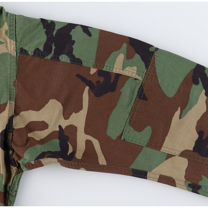 90'S US Military Camouflage Pattern Woodland Camo Ripstop Military BDU Jacket Made in USA Men's L Size Vintage /eaa475139