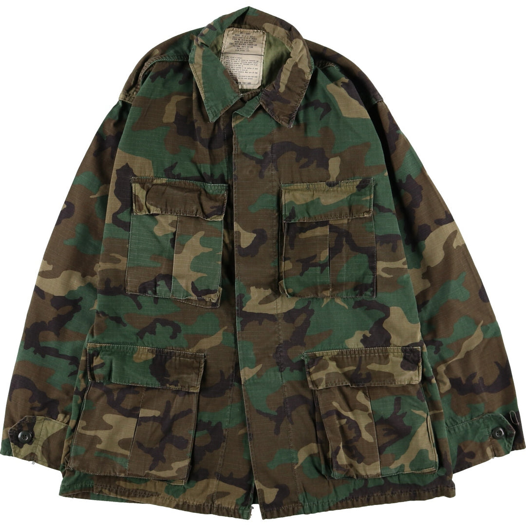80'S US military genuine camouflage pattern woodland camo military BDU jacket made in USA SMALL-SHORT men's size S vintage /eaa475141