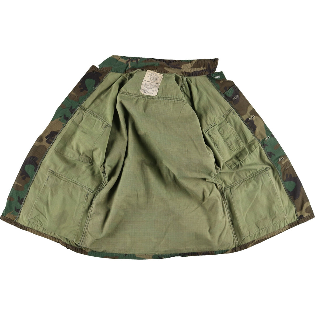 80'S US military genuine camouflage pattern woodland camo military BDU jacket made in USA SMALL-SHORT men's size S vintage /eaa475141
