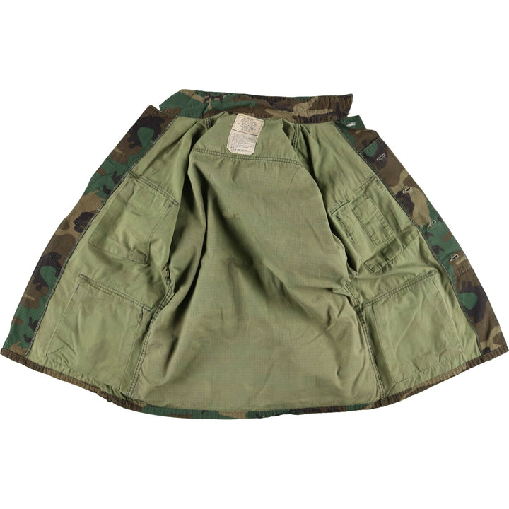 80'S US military genuine camouflage pattern woodland camo military BDU jacket made in USA SMALL-SHORT men's size S vintage /eaa475141