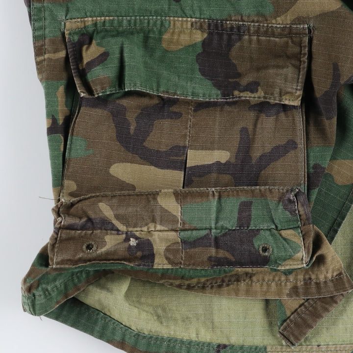 80'S US military genuine camouflage pattern woodland camo military BDU jacket made in USA SMALL-SHORT men's size S vintage /eaa475141