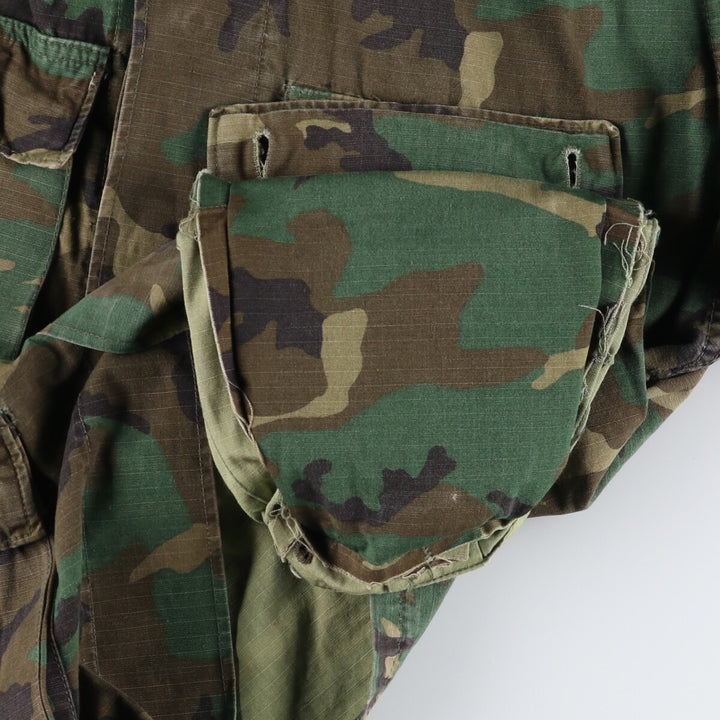 80'S US military genuine camouflage pattern woodland camo military BDU jacket made in USA SMALL-SHORT men's size S vintage /eaa475141