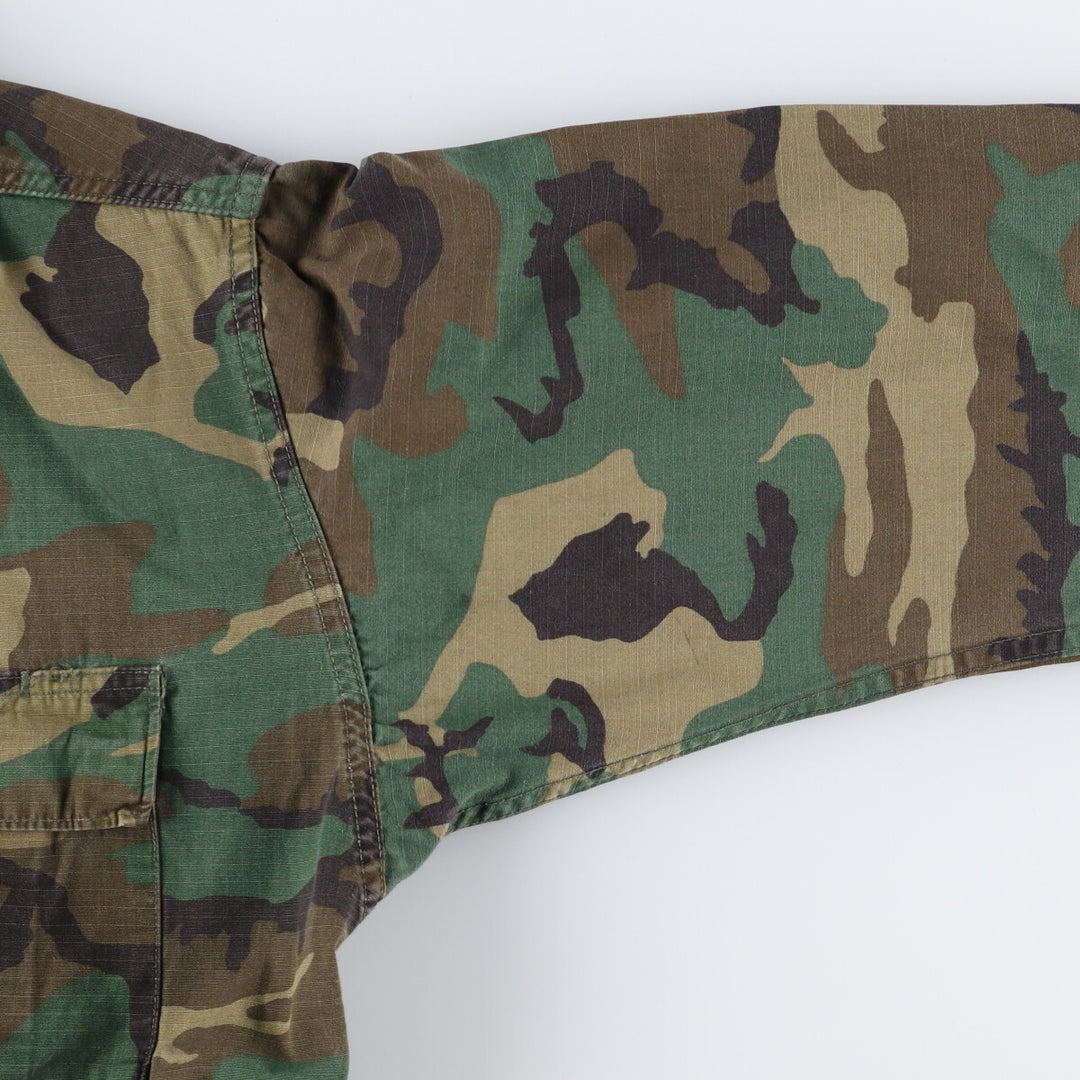 80'S US military genuine camouflage pattern woodland camo military BDU jacket made in USA SMALL-SHORT men's size S vintage /eaa475141