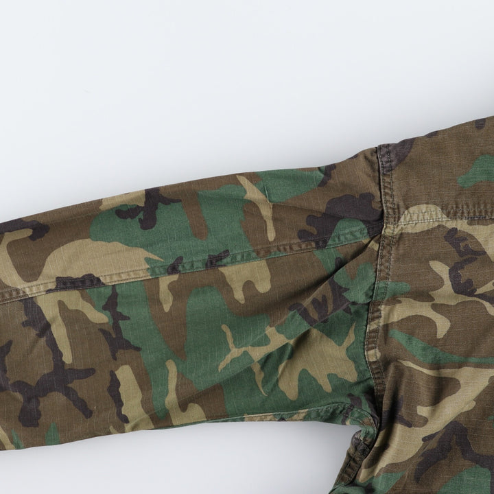 80'S US military genuine camouflage pattern woodland camo military BDU jacket made in USA SMALL-SHORT men's size S vintage /eaa475141
