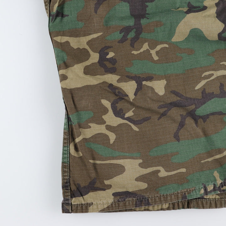 80'S US military genuine camouflage pattern woodland camo military BDU jacket made in USA SMALL-SHORT men's size S vintage /eaa475141