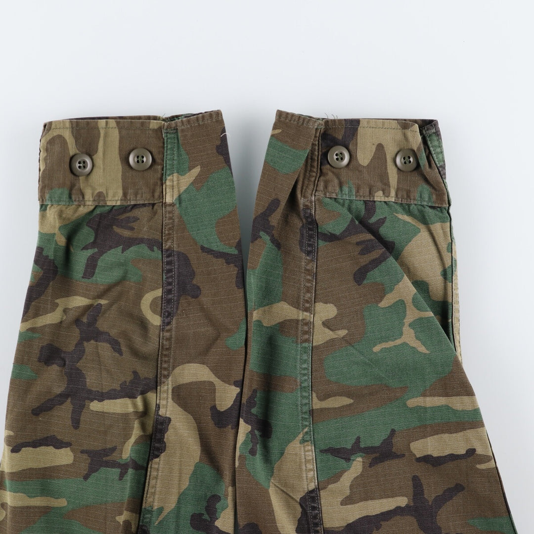 80'S US military genuine camouflage pattern woodland camo military BDU jacket made in USA SMALL-SHORT men's size S vintage /eaa475141