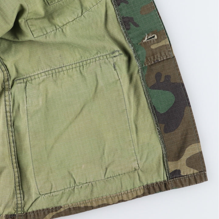 80'S US military genuine camouflage pattern woodland camo military BDU jacket made in USA SMALL-SHORT men's size S vintage /eaa475141