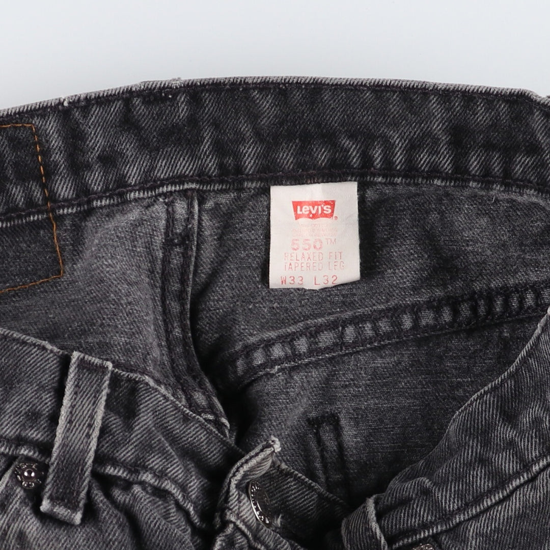 90'S Levi's 550 Relaxed Fit Tapered Leg Black Denim Tapered Denim Pants Men's W32 equivalent / eaa475202