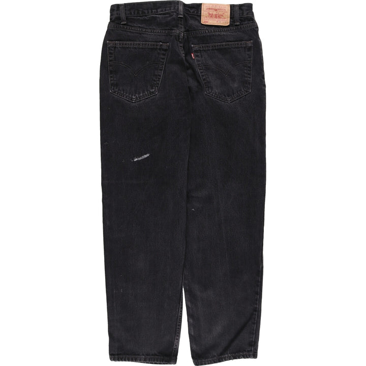 90'S Levi's 550 Relaxed Fit Black Denim Tapered Denim Pants Made in Canada W34 L30 Men's W34 equivalent /eaa475203