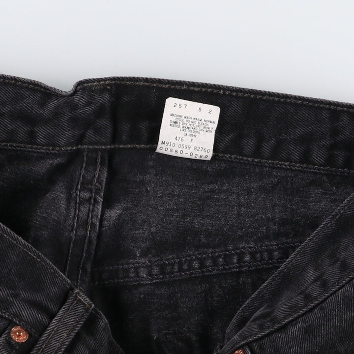 90'S Levi's 550 Relaxed Fit Black Denim Tapered Denim Pants Made in Canada W34 L30 Men's W34 equivalent /eaa475203