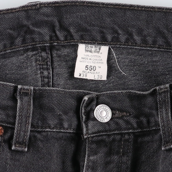 00'S Levi's 550 Relaxed Fit Black Denim Tapered Denim Pants Made in Canada Men's W38 / eaa475205