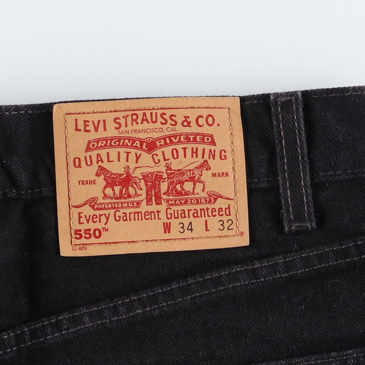 00'S Levi's 550 Relaxed Fit Black Denim Tapered Denim Pants Men's W34 equivalent / eaa475206