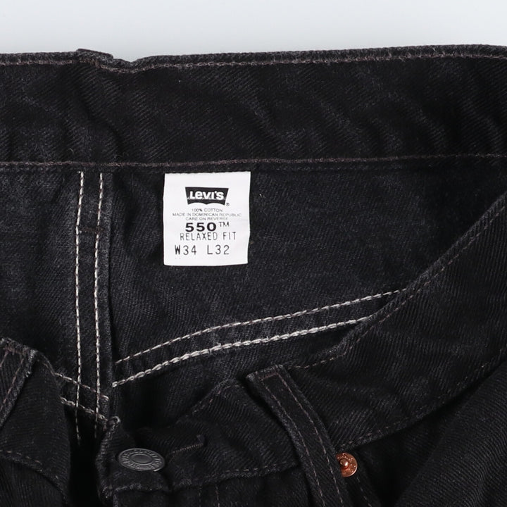 00'S Levi's 550 Relaxed Fit Black Denim Tapered Denim Pants Men's W34 equivalent / eaa475206