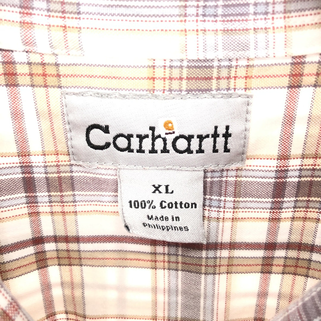 Carhartt short sleeve button down check shirt men's XL size /eaa475275