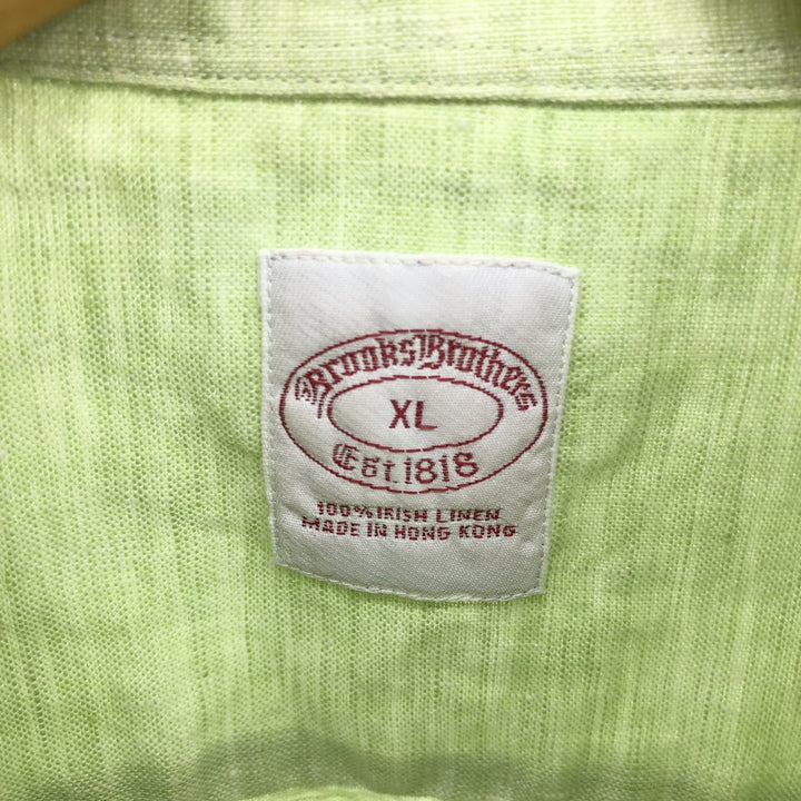 Brooks Brothers Est.1818 short sleeve linen shirt, men's XL size / eaa475293