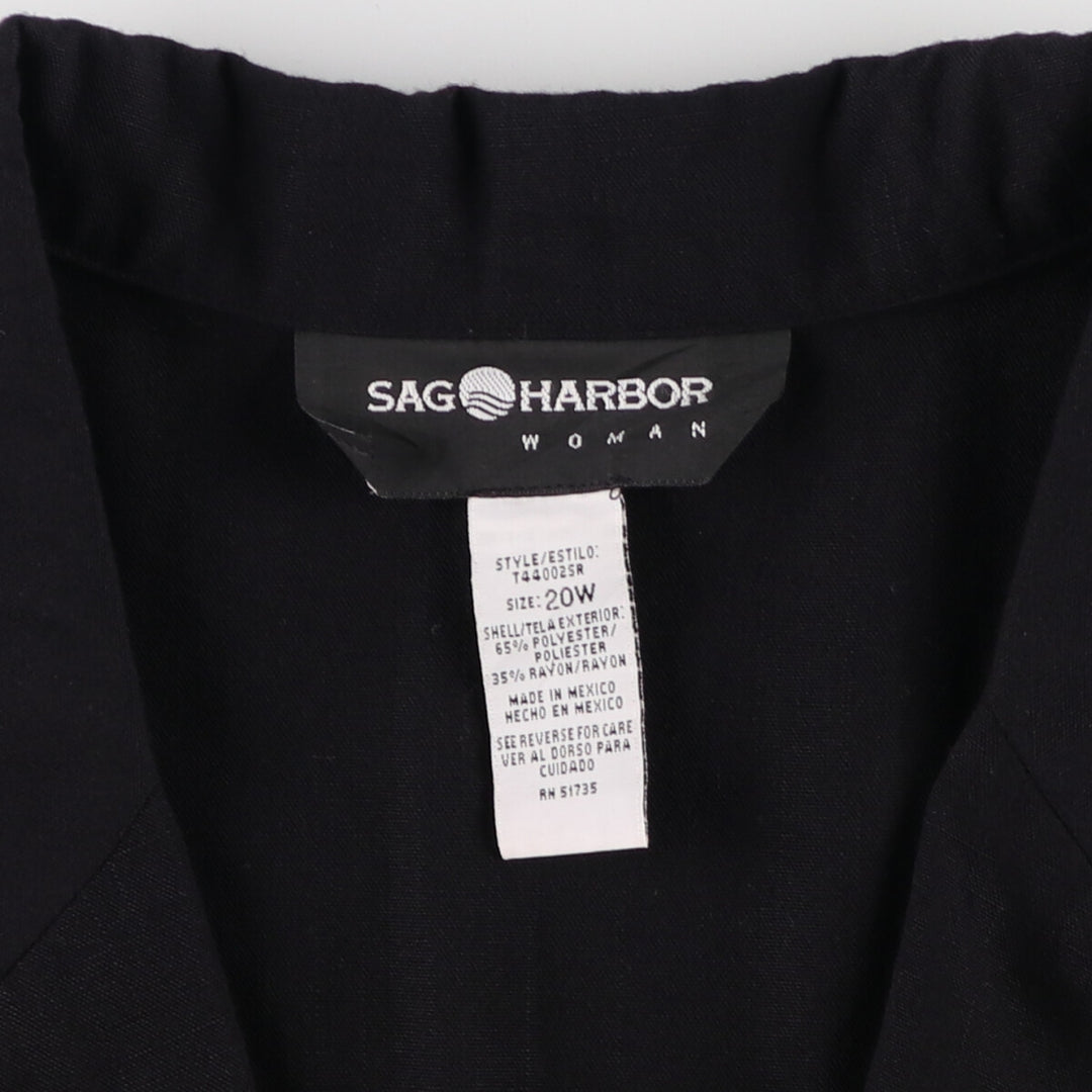 SAG HARBOR Short Sleeve Easy Jacket Tailored Jacket Women's XL equivalent /eaa475306