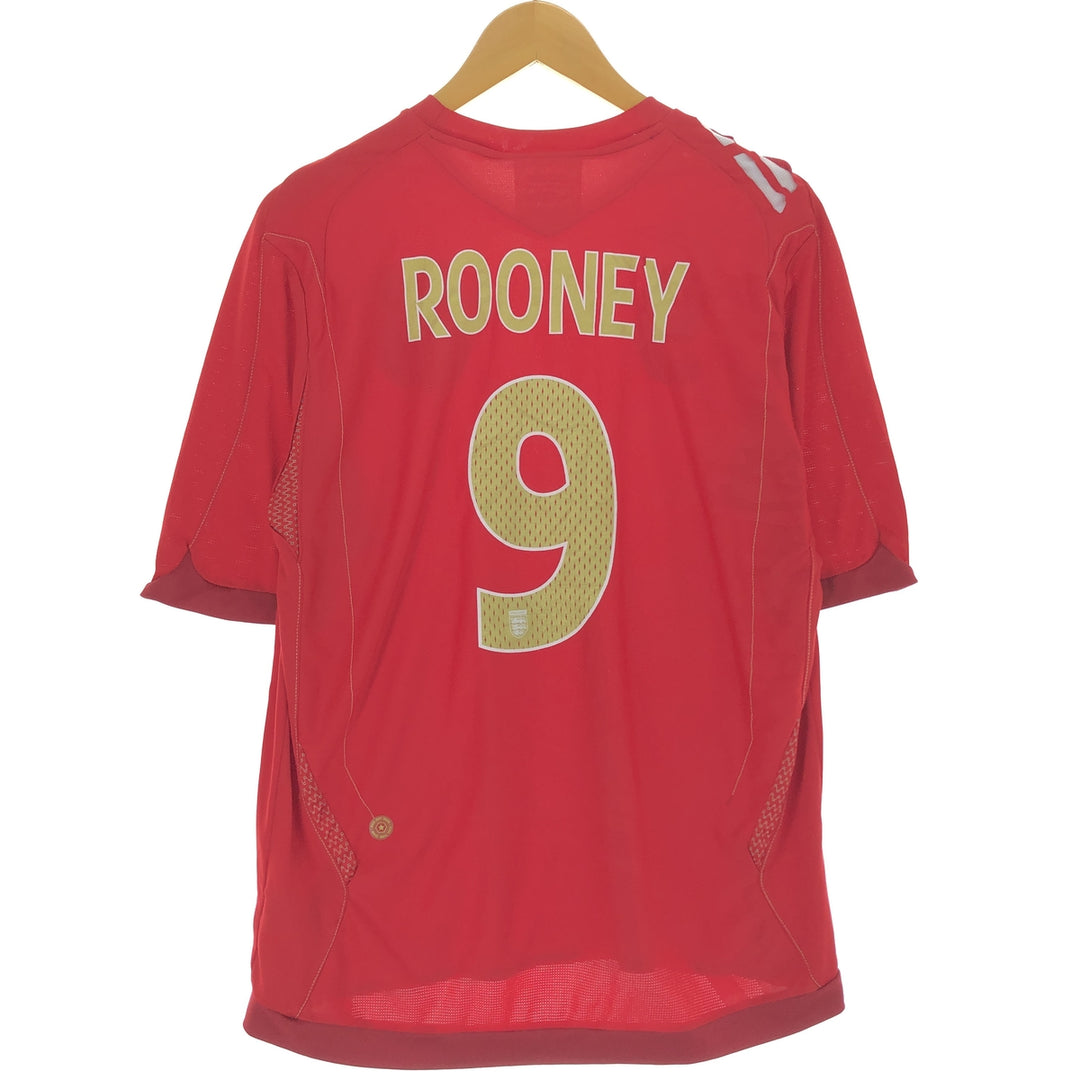 UMBRO England National Team ROONEY Soccer Uniform Game Shirt Men's L Size Crew Neck (Crew Neck) /eaa475332