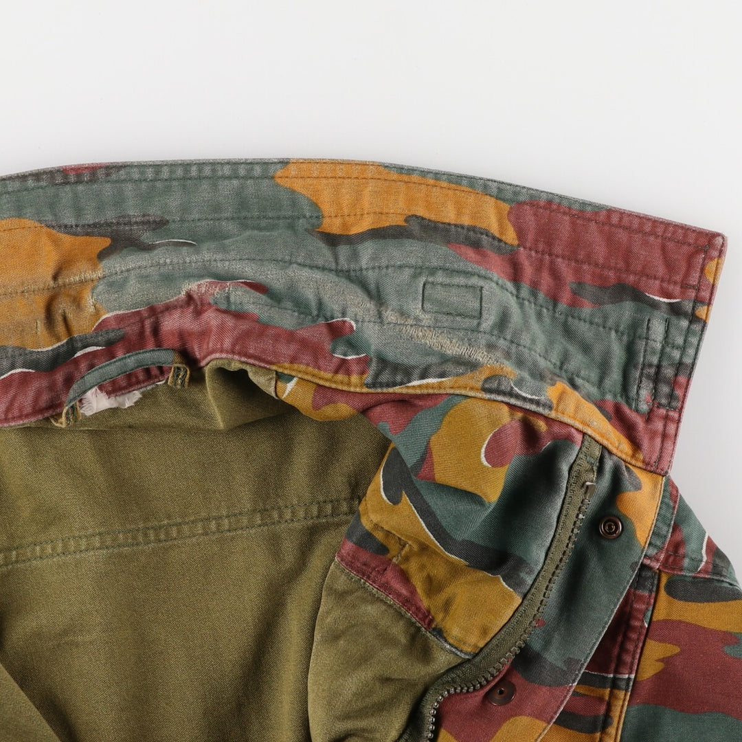 M-90 Belgian Army Genuine Camouflage Pattern Jigsaw Camo Military Field Jacket Men's Size L /eaa475372