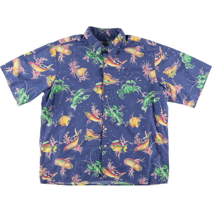 80'S Reyn Spooner Diamond Head Tag Fish Pattern Hawaiian Aloha Shirt Men's Size L Vintage /eaa475374