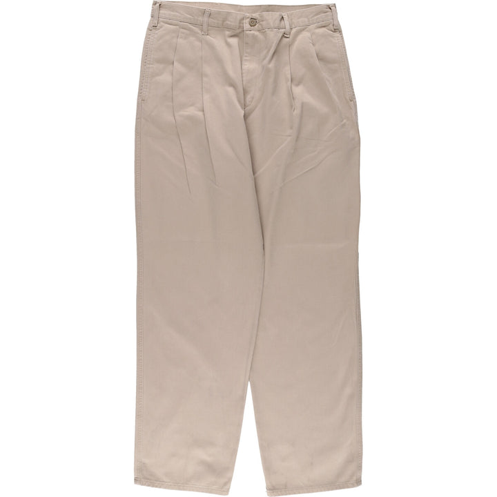Levi's DOCKERS Two-pleat Chino Pants, Men's, Size W34 cotton Beige type Vintage Second Hand