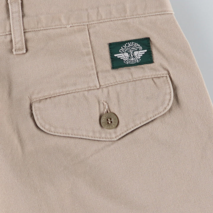 Levi's DOCKERS Two-pleat Chino Pants, Men's, Size W34 cotton Beige type Vintage Second Hand