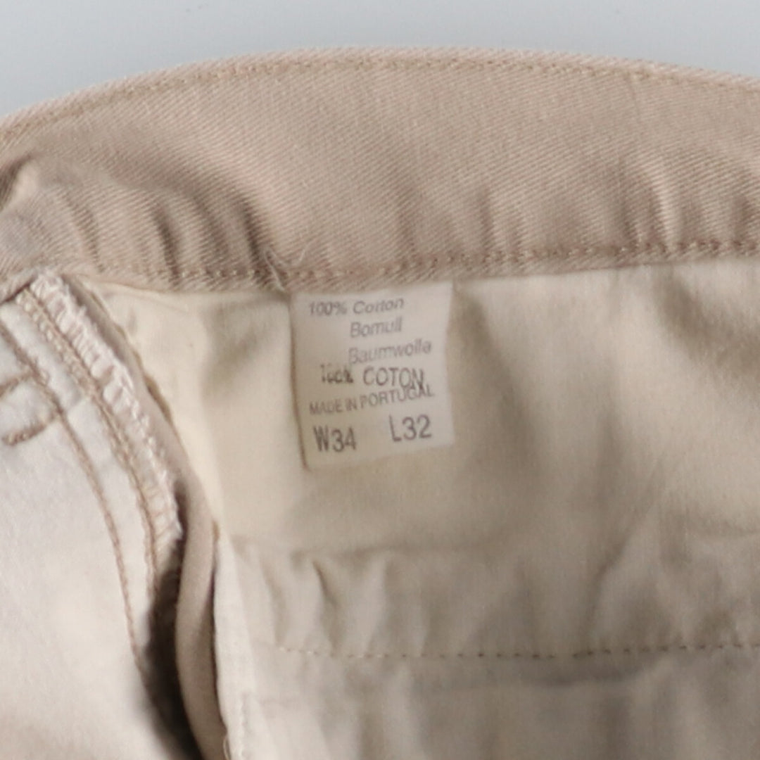 Levi's DOCKERS Two-pleat Chino Pants, Men's, Size W34 cotton Beige type Vintage Second Hand