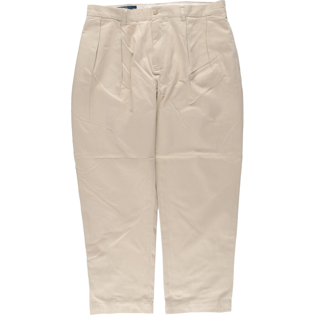 Ralph Lauren POLO by Ralph Lauren Two-pleat Chino Pants for Men, W37 cotton Beige type Vintage Second Hand