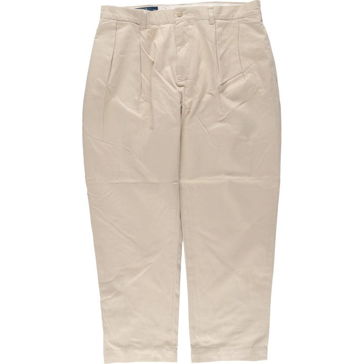 Ralph Lauren POLO by Ralph Lauren Two-pleat Chino Pants for Men, W37 cotton Beige type Vintage Second Hand