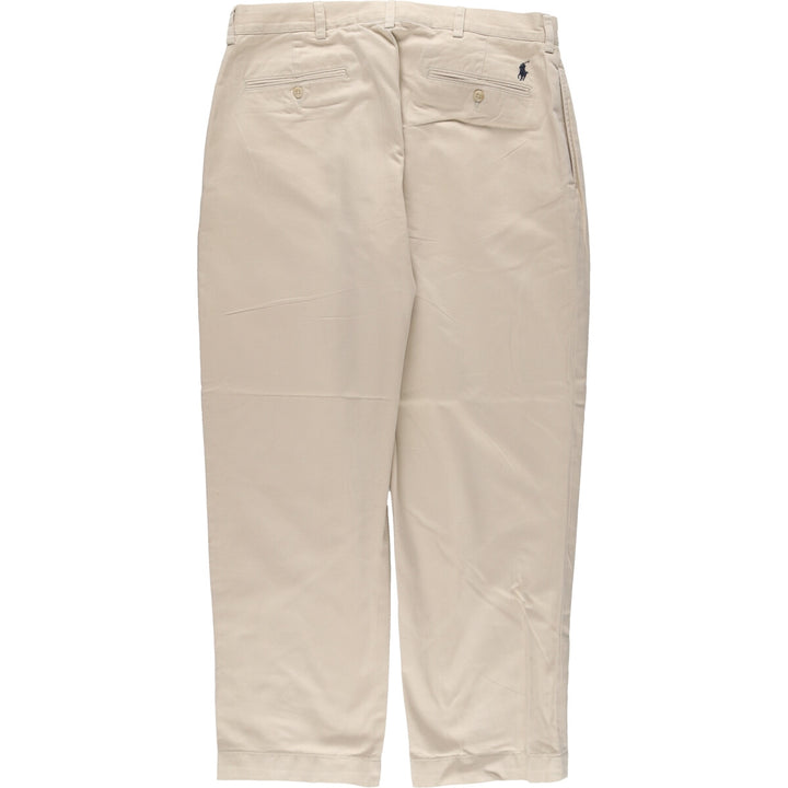 Ralph Lauren POLO by Ralph Lauren Two-pleat Chino Pants for Men, W37 cotton Beige type Vintage Second Hand