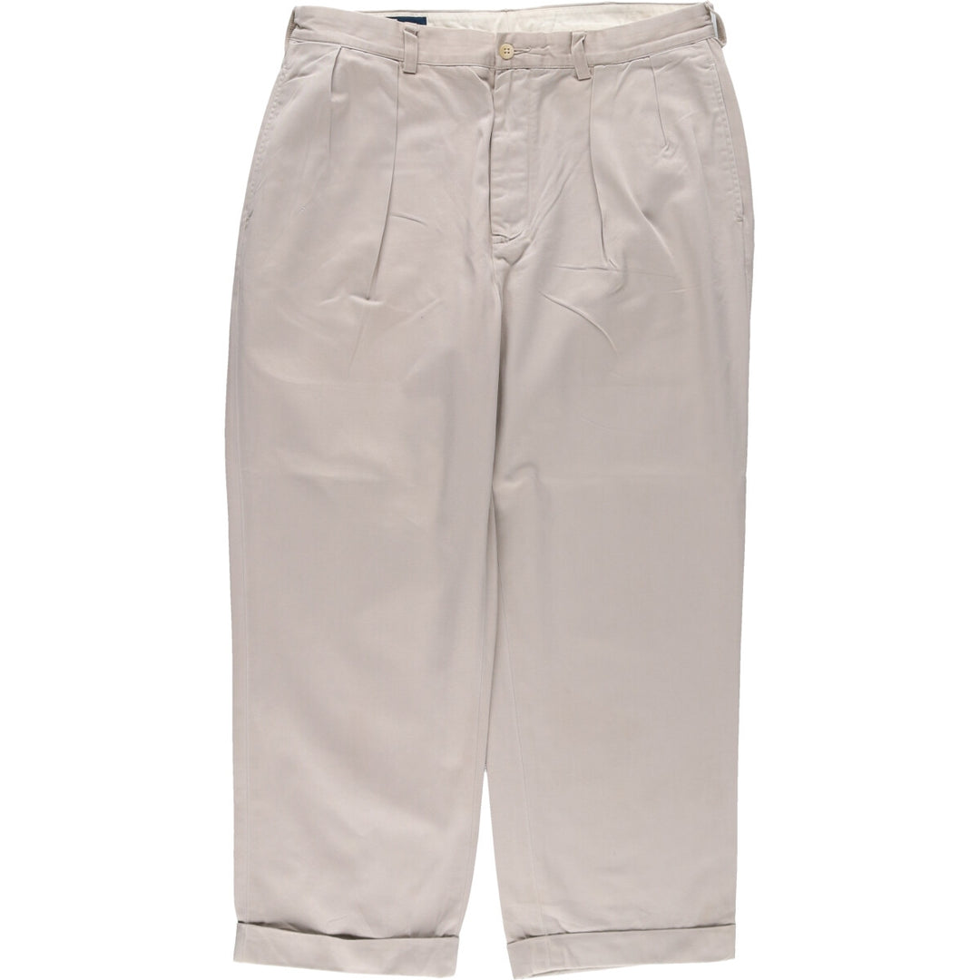 Ralph Lauren POLO by Ralph Lauren Two-pleat Chino Pants for Men, W35 cotton Beige type Vintage Second Hand