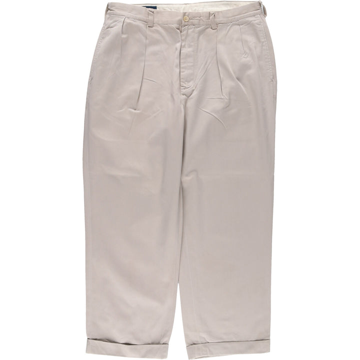 Ralph Lauren POLO by Ralph Lauren Two-pleat Chino Pants for Men, W35 cotton Beige type Vintage Second Hand