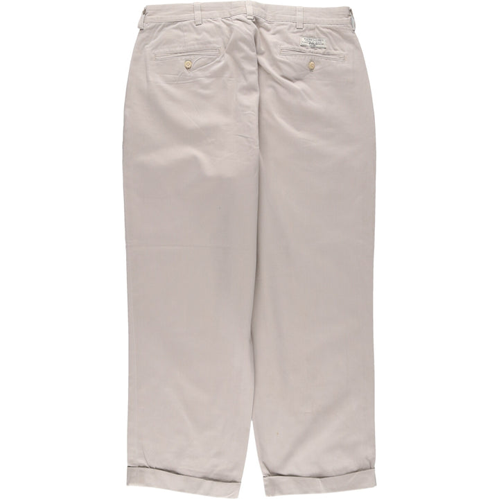 Ralph Lauren POLO by Ralph Lauren Two-pleat Chino Pants for Men, W35 cotton Beige type Vintage Second Hand