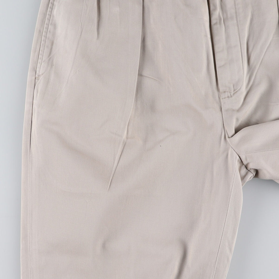 Ralph Lauren POLO by Ralph Lauren Two-pleat Chino Pants for Men, W35 cotton Beige type Vintage Second Hand