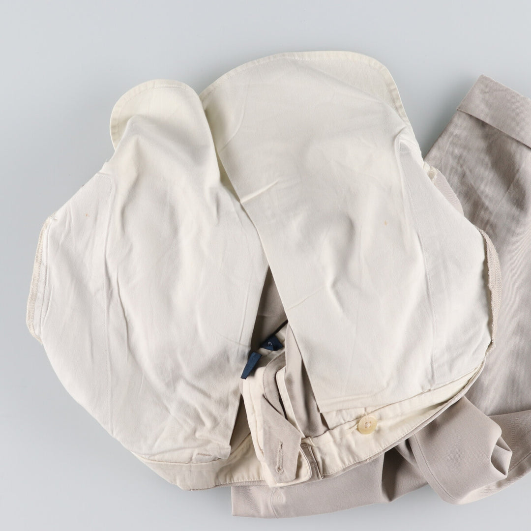 Ralph Lauren POLO by Ralph Lauren Two-pleat Chino Pants for Men, W35 cotton Beige type Vintage Second Hand