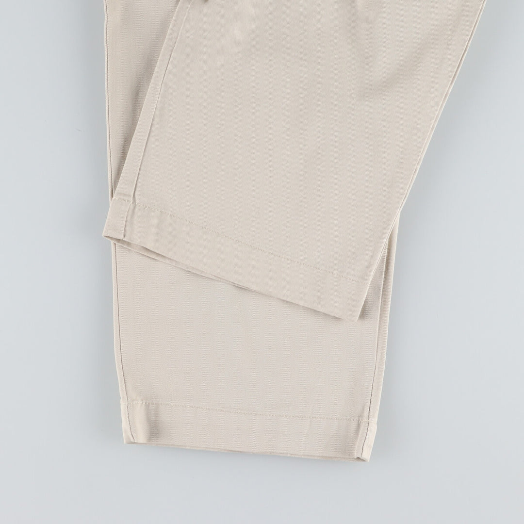Ralph Lauren POLO by Ralph Lauren Two-pleat Chino Pants for Men, W34 equivalent cotton Beige type Vintage Second Hand