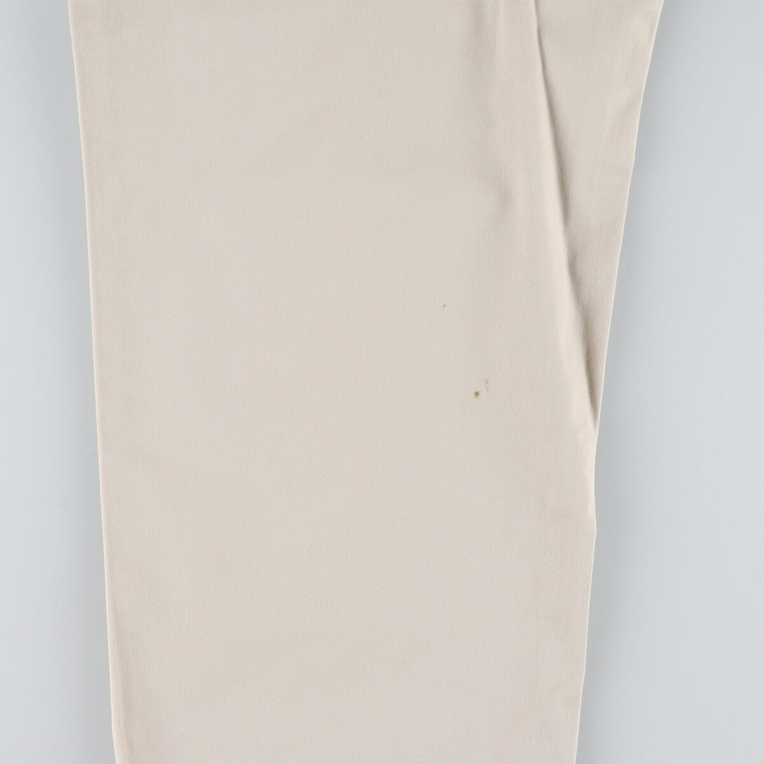 Ralph Lauren POLO by Ralph Lauren Two-pleat Chino Pants for Men, W34 equivalent cotton Beige type Vintage Second Hand