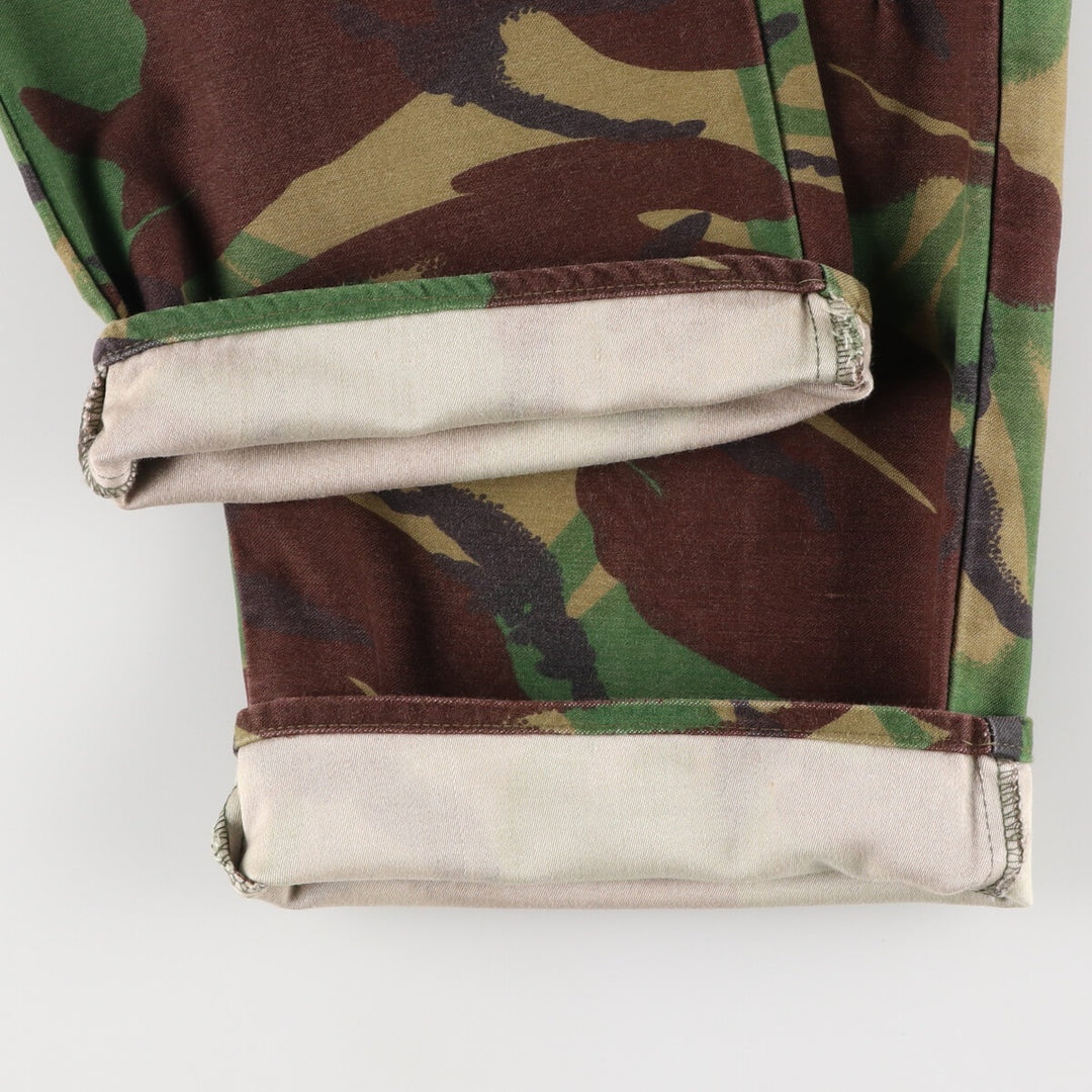 Camouflage DPM Camo Military Cargo Pants, Combat Pants, Men's, Size W32 unclear Khaki type Vintage Second Hand
