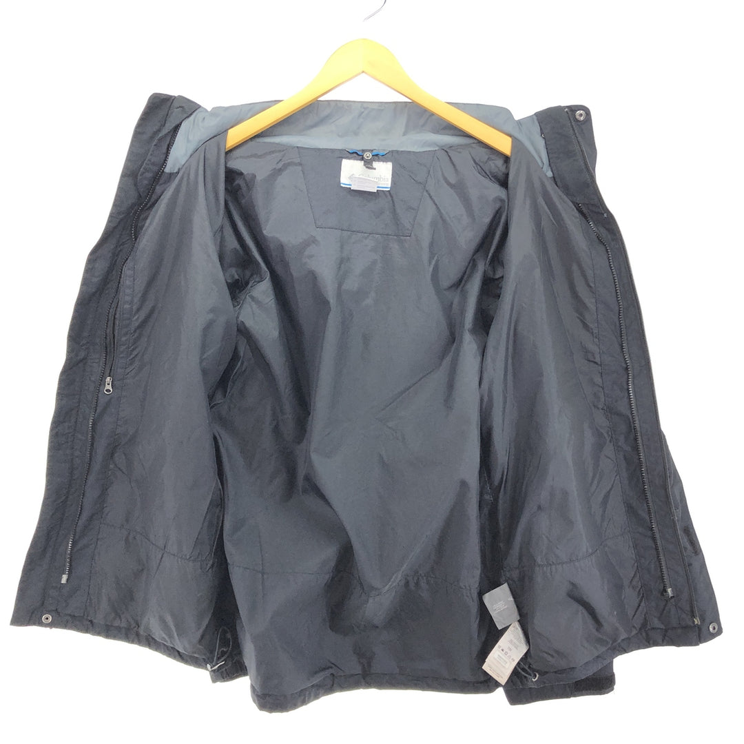 Columbia Mountain Parka Shell Jacket, Men's Size M Nylon black type Vintage Second Hand