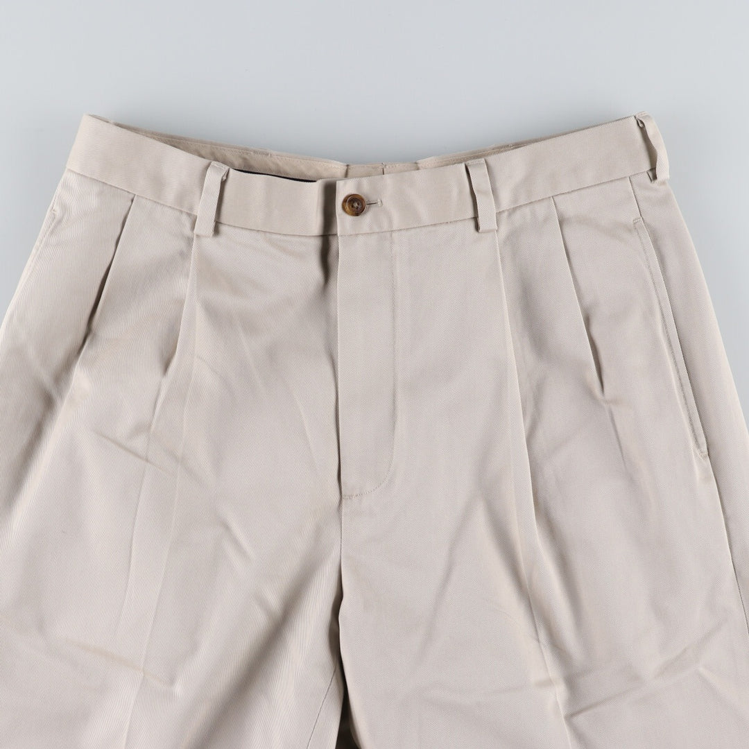 Brooks Brothers ELLIOT Two-pleat Chino Pants for Men, W33 equivalent / eaa475488