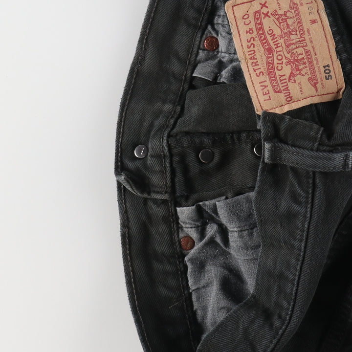 90'S Levi's 501 Black Denim Straight Denim Pants Made in England Men's W30 Vintage / eaa475623