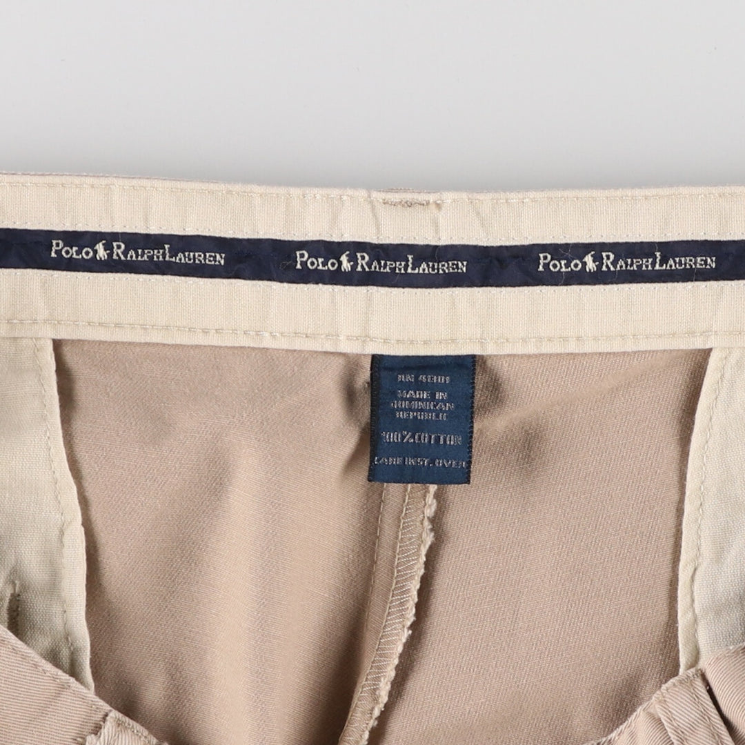 Ralph Lauren POLO RALPH LAUREN Two-pleat chino pants for men, size W36 cotton Beige type Vintage Second Hand