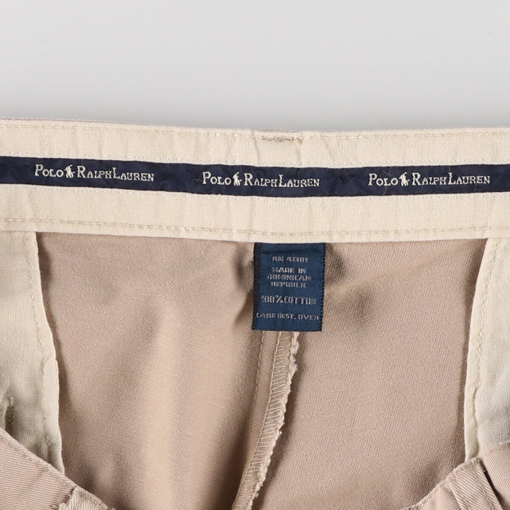 Ralph Lauren POLO RALPH LAUREN Two-pleat chino pants for men, size W36 cotton Beige type Vintage Second Hand
