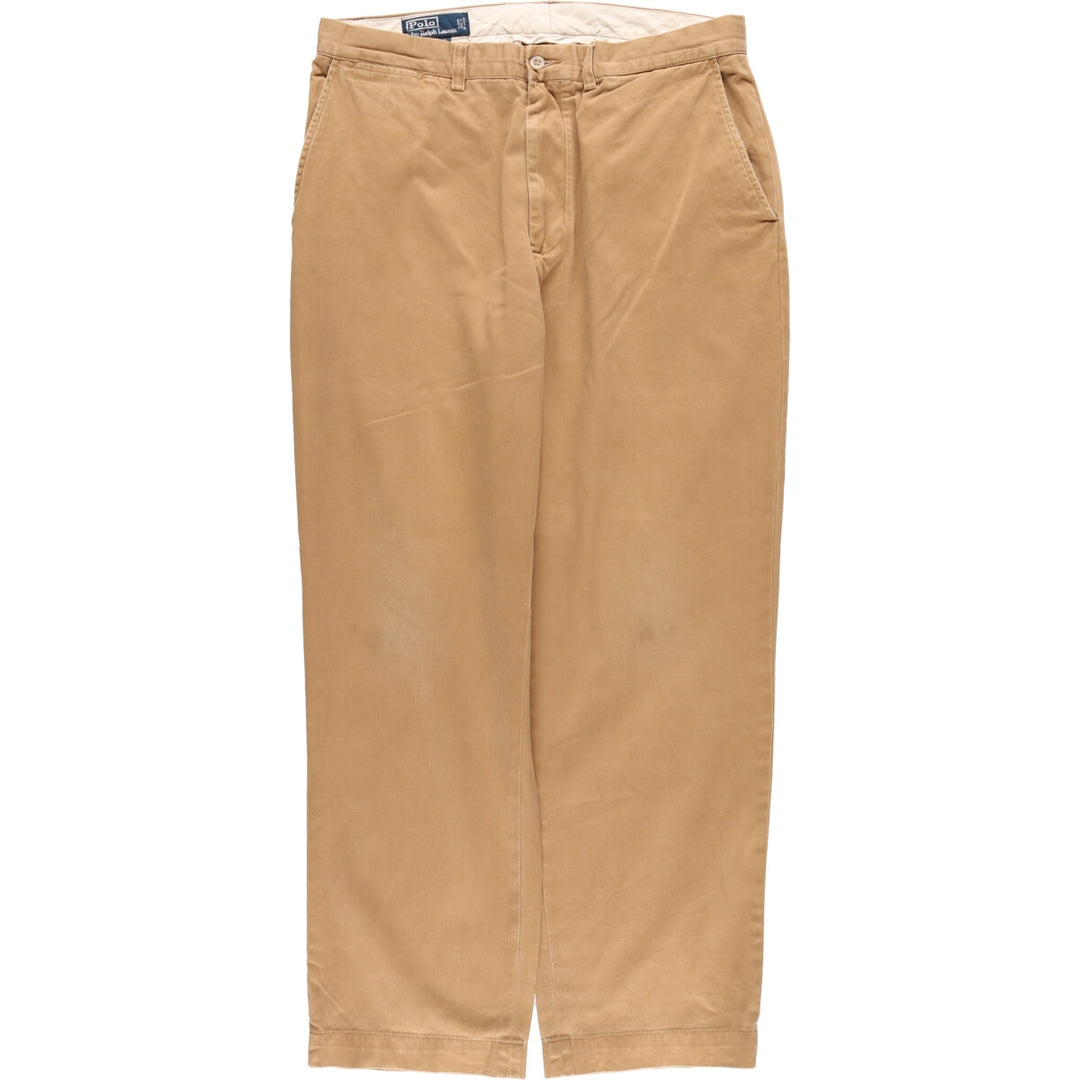 Ralph Lauren POLO by Ralph Lauren PROSPECT PANT Chino pants for men, equivalent to w35 cotton beige type brown Vintage Second Hand